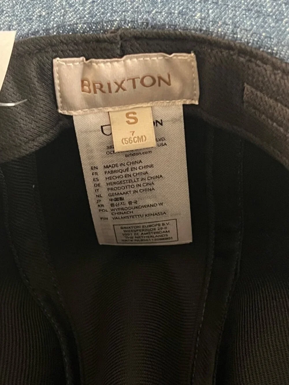 BRIXTON Range 70 Womens Cowboy denim  m Hat Size S